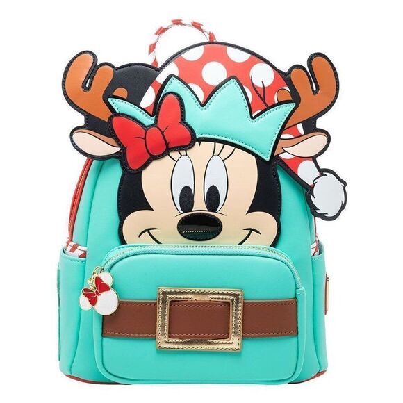 Loungefly Disney Light Up Minnie Mouse Reindeer Cosplay Mini Backpack - Picture 1 of 9